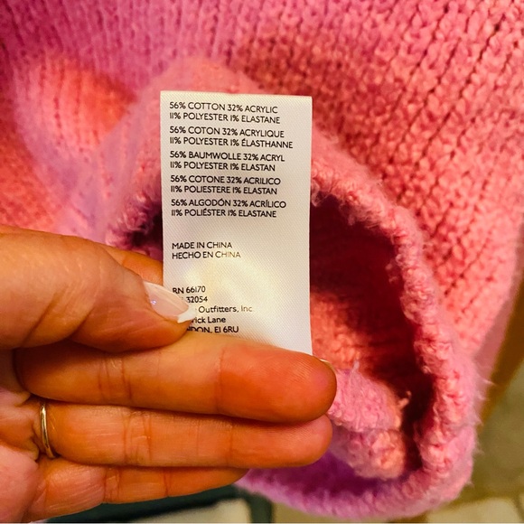 Anthropologie Pilcro Pink Chunky Knit Turtleneck Sweater - Picture 9 of 9